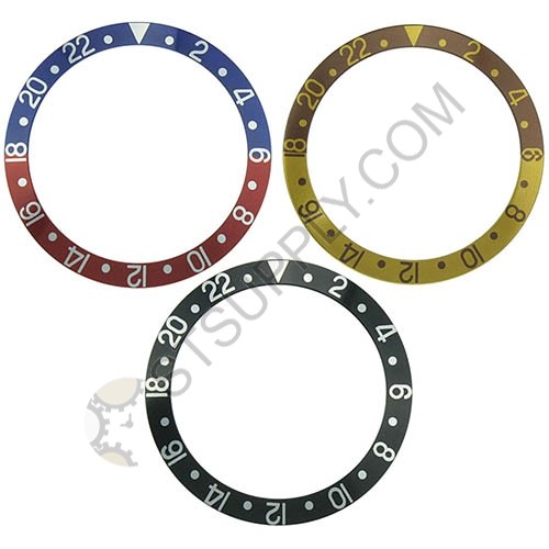 Black Bezel Insert For RLX GMT Master 16700 16710 Silver Numbers RLX Black GMT 