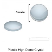 Plastic High Dome Crystal