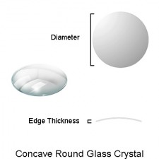 Double Domed Round Glass Crystal