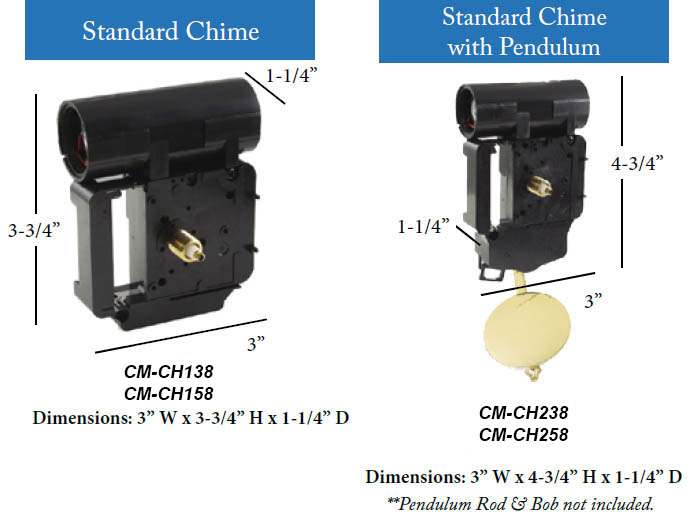 Standard Chime Clock Movement with Builtin Speaker Clock Movements