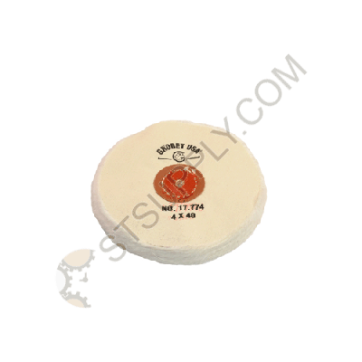 4" x 40Ply FINEX MUSLIN BUFF LOOSE WITH LEATHER CENTER