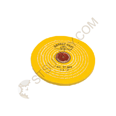 5" x 12Ply YELLOW CHEMKOTE BUFF WITH KNIFE EDGE