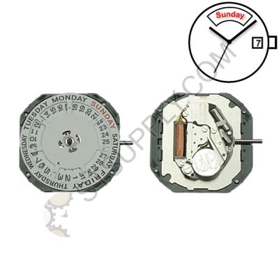 Miyota Movement 2350 Date at 3