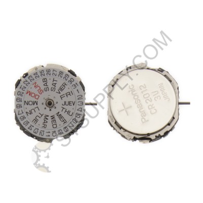 Miyota Movement 2S65 Date Day at 3