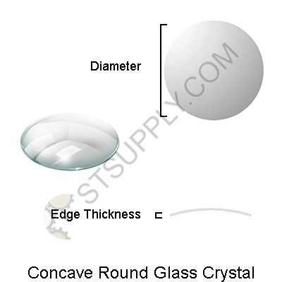 Double Domed Round Glass Crystal