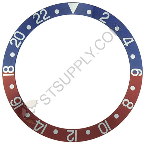 Blue/Red/Silver Bezel Insert for Rolex OLD GMT