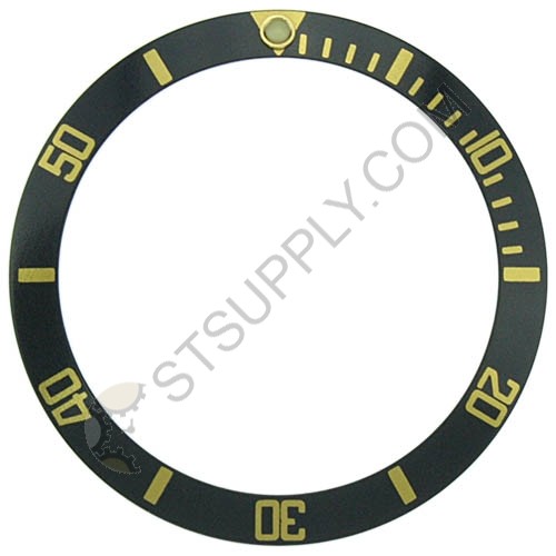 Black/Gold Bezel Insert for Rolex OLD Submariner