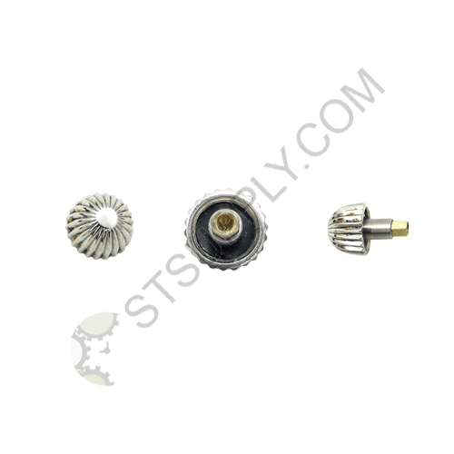 BREITLING SYTLE WHITE PUSH SCREW DOWN CROWN 5.15MM TAP 10