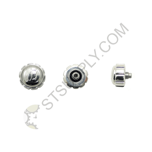 BREITLING SYTLE WHITE PUSH SCREW DOWN CROWN 7.0MM TAP 8