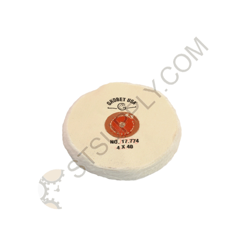 4" x 40Ply FINEX MUSLIN BUFF LOOSE WITH LEATHER CENTER