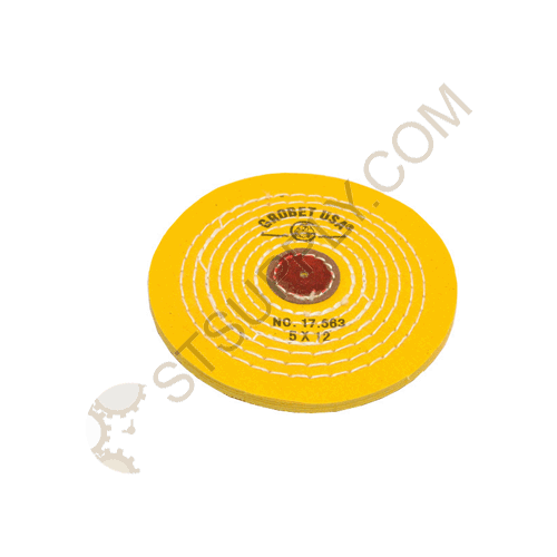 5" x 12Ply YELLOW CHEMKOTE BUFF WITH KNIFE EDGE