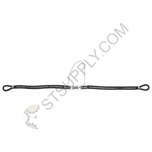 BLACK NYLON CORD BAND SILVER CLASP