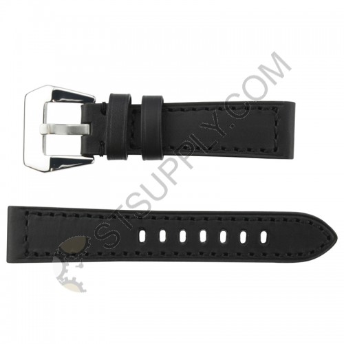 Padded Enzo Calf Leather Band 20 mm Black