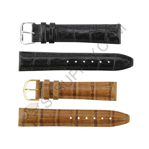 West Virginia Alligator Grain Genuine Leather Band