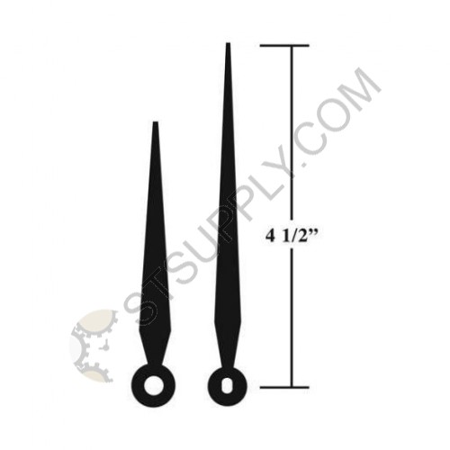 4-1/2" SWORD CLOCK HANDS BLACK