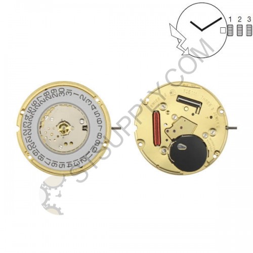 ETA Movement F05.111 Date at 3, 2 Hands