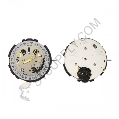 ETA Movement G10.211 Date at 4:30 Angled