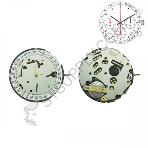 ISA Movement 8371.2220 Date at 4:30 Angled