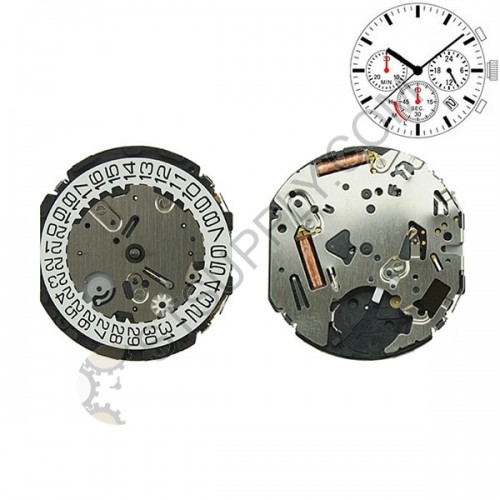 SII / S. Epson (Seiko) Movement VR42 Date at 4:30 Angled