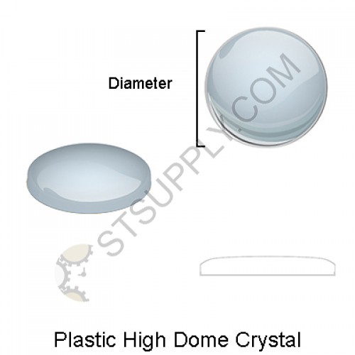 Plastic High Dome Crystal