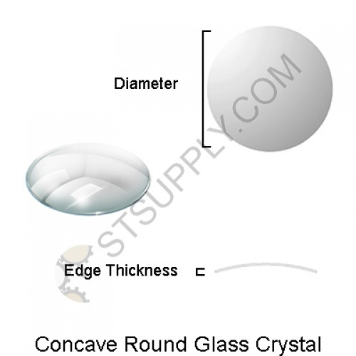 Double Domed Round Glass Crystal