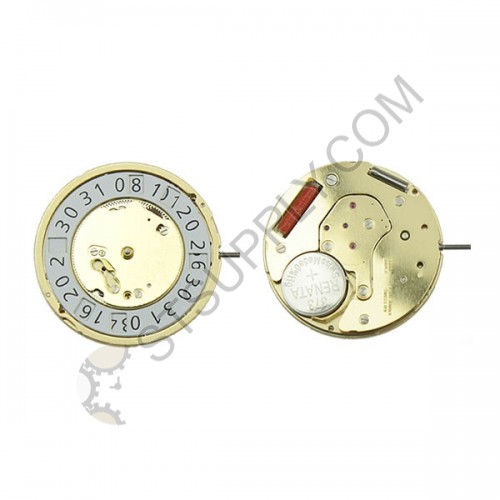 Ronda Movement 6004B Date at 12 GILT Swiss Made