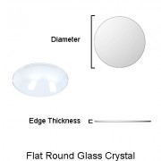 Flat Round Glass Crystal (0.80 - 1.20 mm thick)