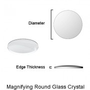 Single Domed Round Glass Crystal
