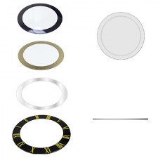 Flat Round Glass Crystal with Trim