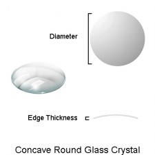 Double Domed Round Glass Crystal